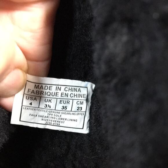 Polo by Ralph Lauren Big Kid Everest Boots Black‎ Leather w/ Shearling Size 4 - Picture 10 of 13